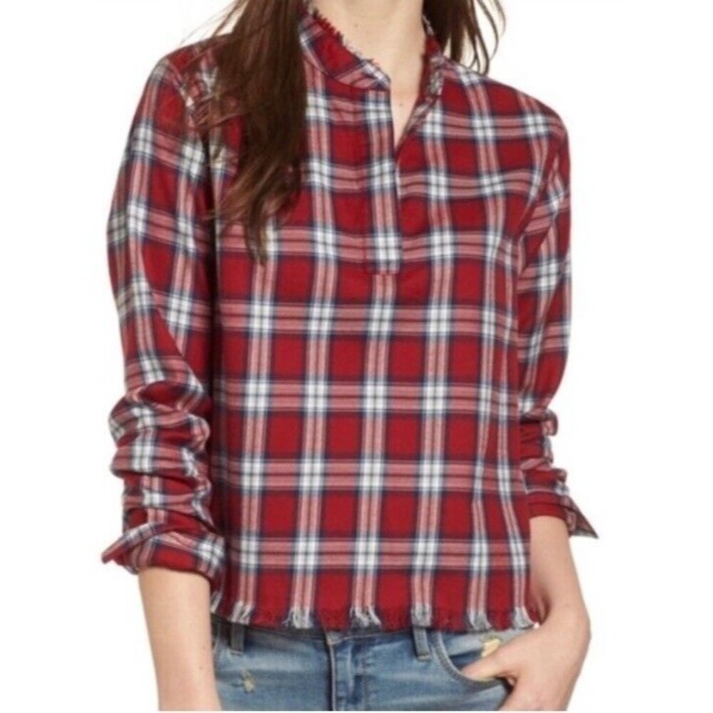 DL1961 x The Blue Shirt Shop W 3rd & Sullivan Crop Plaid Tunic